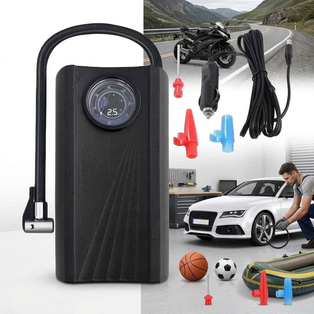 12V Plug-in Car Air Compressor Tyre Inflator 150psi Mini Tire Pump