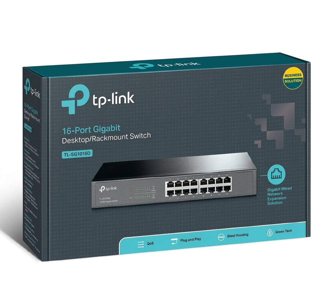 Rackmount 16 Port 10/100Mbps Fast Ethernet Switch - Tp-Link