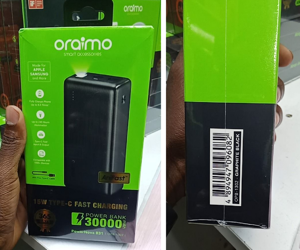 Oraimo PowerNova B31 OPB-1302 30000mAh 15W fast charging power bank